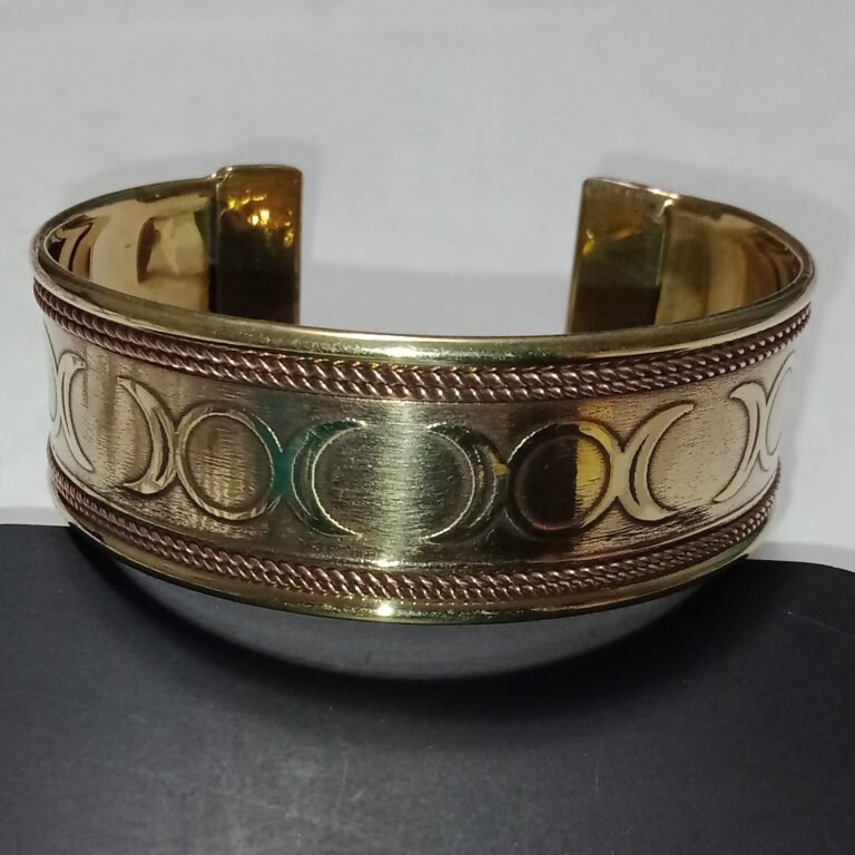 Brass Cuff Triple Moon