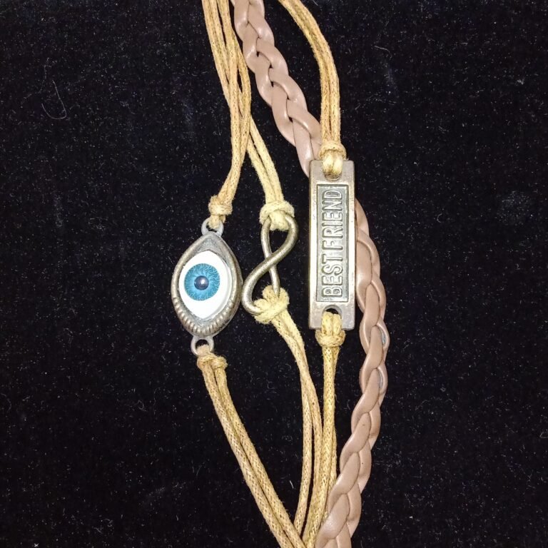 Light Brown Leather cuff with All Seeing Eye